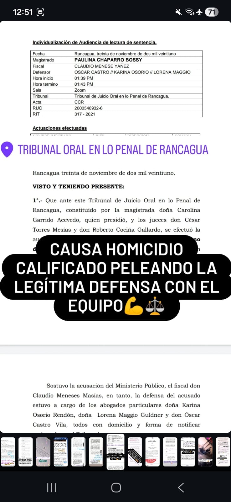Resolución, acta o sentencia de tribunal obtenida por Karina Osorio Rendón (pieza 3 de 13 del archivo)