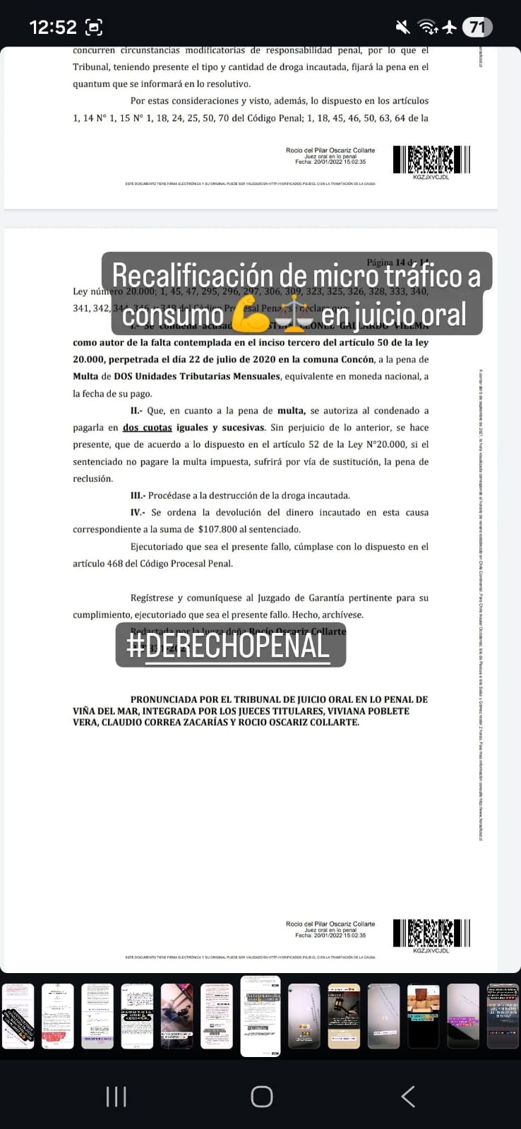 Resolución, acta o sentencia de tribunal obtenida por Karina Osorio Rendón (pieza 5 de 13 del archivo)