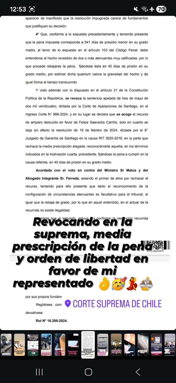 Resolución, acta o sentencia de tribunal obtenida por Karina Osorio Rendón (pieza 8 de 13 del archivo)